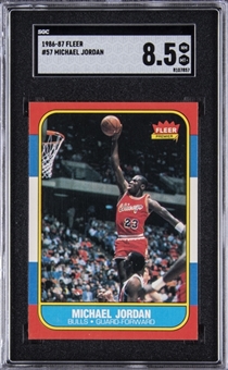 1986-87 Fleer #57 Michael Jordan Rookie Card - SGC NM/MT+ 8.5